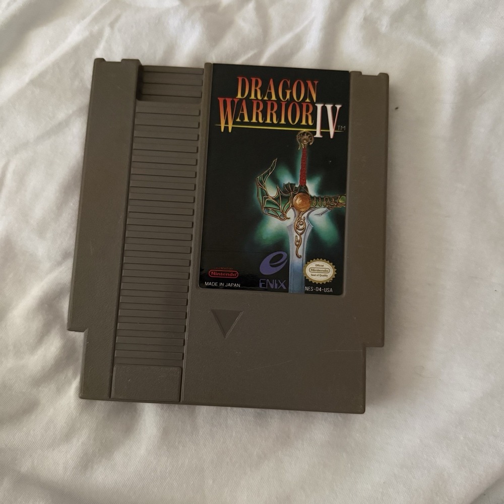 Dragon Warrior IV 4 Nintendo NES Authentic 1992 Game Cartridge Only Untested